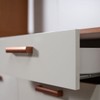 Cozinha Compacta 6 Portas 1 Gaveta 100% Mdf Cb0086 Freijó/Off White Laca Brilho - Genialflex