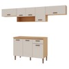 Cozinha Completa 8 Portas 1 Gaveta 100% Mdf Cm0051 Freijó/Off White - Genialflex