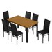 Mesa de Jantar 6 Lugares Monaco Tokio Preto/Nature - Art Panta