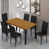 Mesa de Jantar 6 Lugares Monaco Tokio Preto/Nature - Art Panta