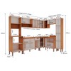 Cozinha Completa 15 Portas 1 Gaveta 100% Mdf Cm0070 Freijó/Off White - Genialflex
