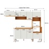 Cozinha Completa 9 Portas 1 Gavetas 100% Mdf Cm0090 Freijó/Off White - Genialflex