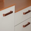 Cozinha Compacta 8 Portas 1 Gaveta 100% Mdf Cm0091 Freijó/White Laca Brilho - Genialflex