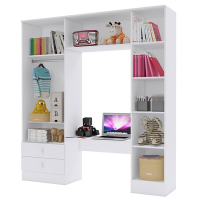 Quarto de Bebê Completo Baby 5 Portas 2 Gavetas Branco - Percasa