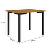 Mesa de Madeira Compact 109 Cm Preto/Nature - Art Panta