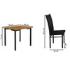 Mesa de Jantar 4 Lugares Tokio Preto/Nature - Art Panta
