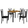 Mesa de Jantar 4 Lugares Madri Preto/Nature - Art Panta