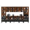 Cozinha Completa Proença 12 Portas 10 Gavetas Ripado 100% Mdf com Vidro D3702rp Nogueira/Carbono Prime Tx - Demobile