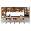 Cozinha Completa Proença 12 Portas 10 Gavetas 100% Mdf com Vidro Dp3702mf Nogueira/Nude Prime Tx - Demobile