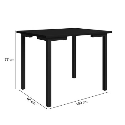 Mesa de Madeira Compact 109 Cm Preto - Art Panta
