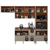 Cozinha Completa Proença 6 Portas 5 Gavetas 100% Mdf Dp2704mf Nogueira/Nude - Demobile