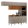 Cozinha Completa Proença 6 Portas 5 Gavetas 100% Mdf Dp2704mf Nogueira/Nude - Demobile