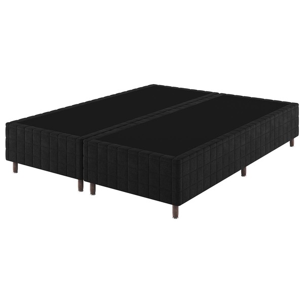 Base de Cama Box Queen Lunare Bordado Preto - Vian