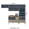Cozinha Completa Proença 6 Portas 5 Gavetas Ripado 100% Mdf Dp2704rp Nogueira/Nude - Demobile