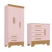 Quarto Infantil Completo Soninho 4 Portas 6 Gavetas Rosa/Cinamomo - Panorama Móveis