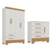 Quarto Infantil Completo Soninho 5 Portas 6 Gavetas Branco/Cinamomo - Panorama Móveis