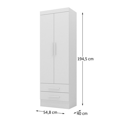 Armário de Cozinha Modulare 2 Portas 2 Gavetas Branco - Panorama Móveis