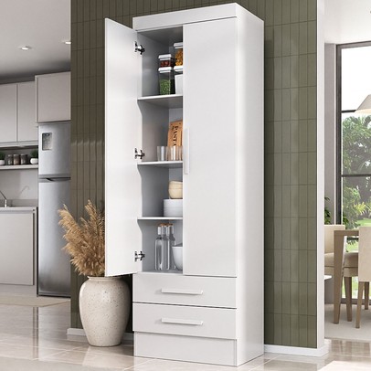 Armário de Cozinha Modulare 2 Portas 2 Gavetas Branco - Panorama Móveis