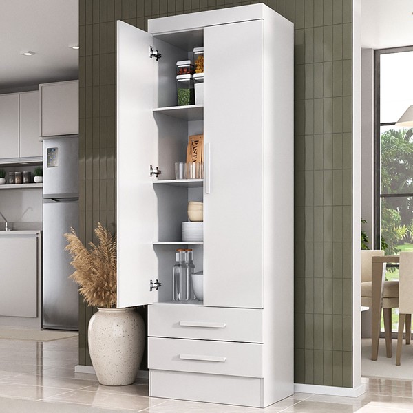 Armário de Cozinha Modulare 2 Portas 2 Gavetas Branco - Panorama Móveis