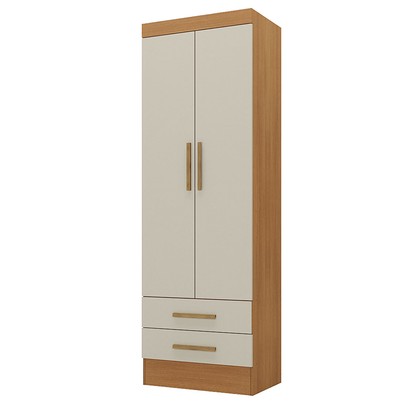 Armário de Cozinha Modulare 2 Portas 2 Gavetas Cinamomo/Off White - Panorama Móveis