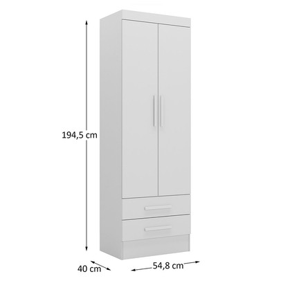 Armário para Escritório Modulare 2 Portas 2 Gavetas Branco - Panorama Móveis