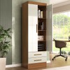 Armário para Escritório Modulare 2 Portas 2 Gavetas Cinamomo/Off White - Panorama Móveis
