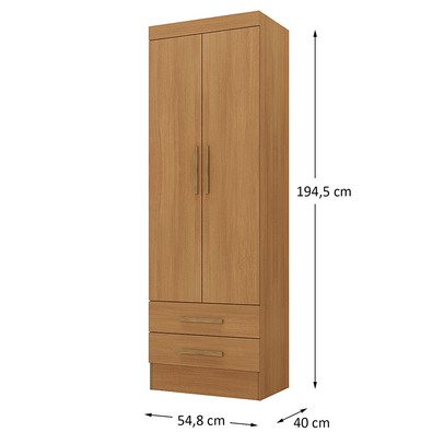 Armário Multiuso Modulare 2 Portas 2 Gavetas Cinamomo - Panorama Móveis