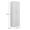 Paneleiro Modulare 2 Portas 2 Gavetas Branco - Panorama Móveis