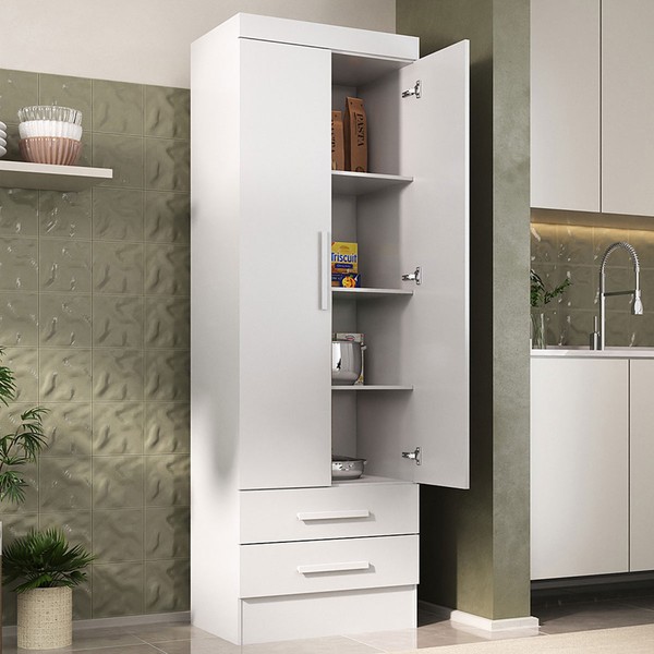 Paneleiro Modulare 2 Portas 2 Gavetas Branco - Panorama Móveis