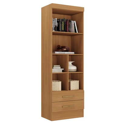 Estante para Livros Modulare 2 Gavetas 4 Prateleiras Cinamomo - Panorama Móveis