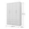 Armário Multiuso Modulare 4 Portas 4 Gavetas Branco - Panorama Móveis