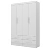 Armário Multiuso Modulare 4 Portas 4 Gavetas Branco - Panorama Móveis