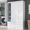 Armário Multiuso Modulare 4 Portas 4 Gavetas Branco - Panorama Móveis