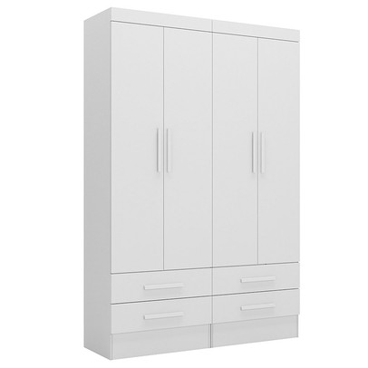 Armário para Escritório Modulare 4 Portas 4 Gavetas Branco - Panorama Móveis