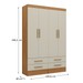 Armário para Escritório Modulare 4 Portas 4 Gavetas Cinamomo/Off White - Panorama Móveis