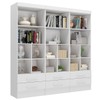 Estante para Livros Modulare 6 Gavetas 12 Prateleiras Branco - Panorama Móveis