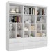 Estante para Livros Modulare 6 Gavetas 12 Prateleiras Branco - Panorama Móveis
