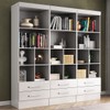 Estante para Livros Modulare 6 Gavetas 12 Prateleiras Branco - Panorama Móveis