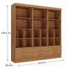 Estante para Livros Modulare 6 Gavetas 12 Prateleiras 100% Mdf Cinamomo - Panorama Móveis