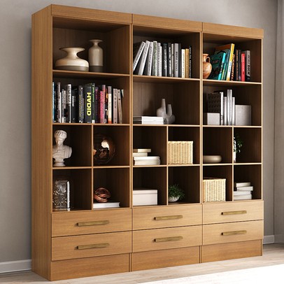 Estante para Livros Modulare 6 Gavetas 12 Prateleiras 100% Mdf Cinamomo - Panorama Móveis