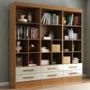 Estante para Livros Modulare 6 Gavetas 12 Prateleiras Cinamomo/Off White - Panorama Móveis