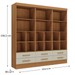 Estante para Livros Modulare 6 Gavetas 12 Prateleiras Cinamomo/Off White - Panorama Móveis