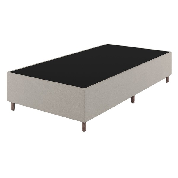 Base de Cama Box Solteiro Lunare Liso Boucle Nude - Vian