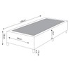 Base de Cama Box Solteiro Lunare Liso Turkey Rose - Vian