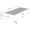 Base de Cama Box Solteiro Lunare Liso Veludo Grafite - Vian