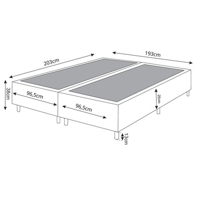 Base de Cama Box King Lunare Liso Nude - Vian