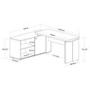Mesa Escrivaninha Smart 1 Porta 2 Prateleiras Olmo/Branco - Artany Móveis
