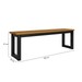 Banco para Cozinha Kit 2 Bancos 160cm Imperatriz Preto/Nature - Art Panta