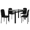 Mesa de Jantar 4 Lugares Tokio Classic com Vidro Preto - Art Panta