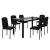 Mesa de Jantar 6 Lugares Tokio Classic com Vidro Preto - Art Panta